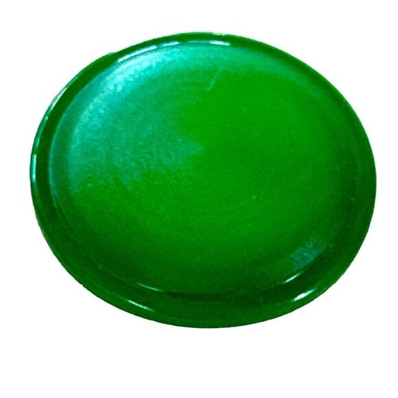Lot 6 large vintage green plastic buttons metal shank 1.25” Streamline NOS - Picture 1 of 4